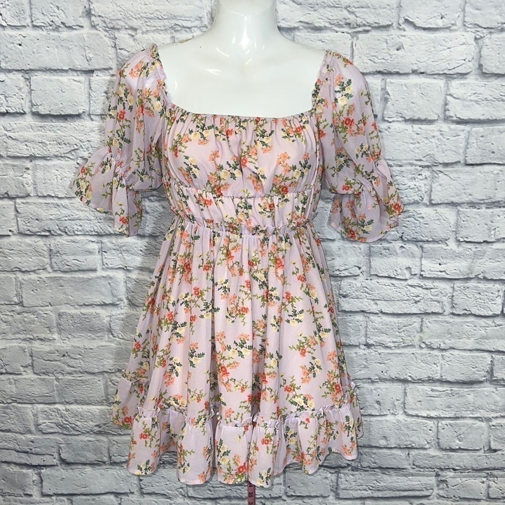 Lovers + friends | floral dress | size XXS | lilac color| off shoulder